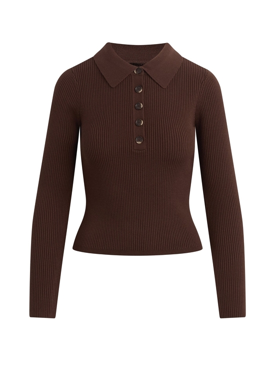 Joe's Jeans Tops - NWT Joe's Jeans The Lisa Polo Sweater in XS Chocolate (Brown)